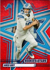 2025 Panini Rookies & Stars #67 Jared Goff /49 Red Holo Foil Detroit Lions Card