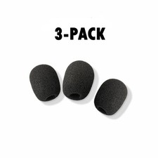  3-Pack Small Replacement Foam Windscreen Microphone Covers
