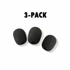 [3-Pack] Small Replacement Foam Windscreen Microphone Covers