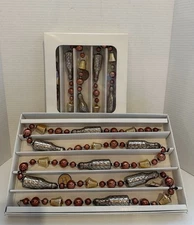 Handcrafted Home For The Holidays Decorative Glass Garland Czech Republic