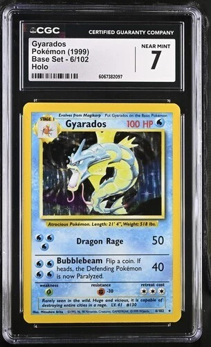 Gyarados 6/102 Holo - Pokemon Base Set CGC 7 NEAR MINT