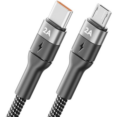 2m USB 2.0 Micro USB Kabel Ladekabel 2A Datenkabel USB-C auf Micro USB PC Handy