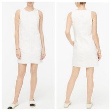 NWT J. Crew Factory Denim Shift Dress in White Wash - Size 6