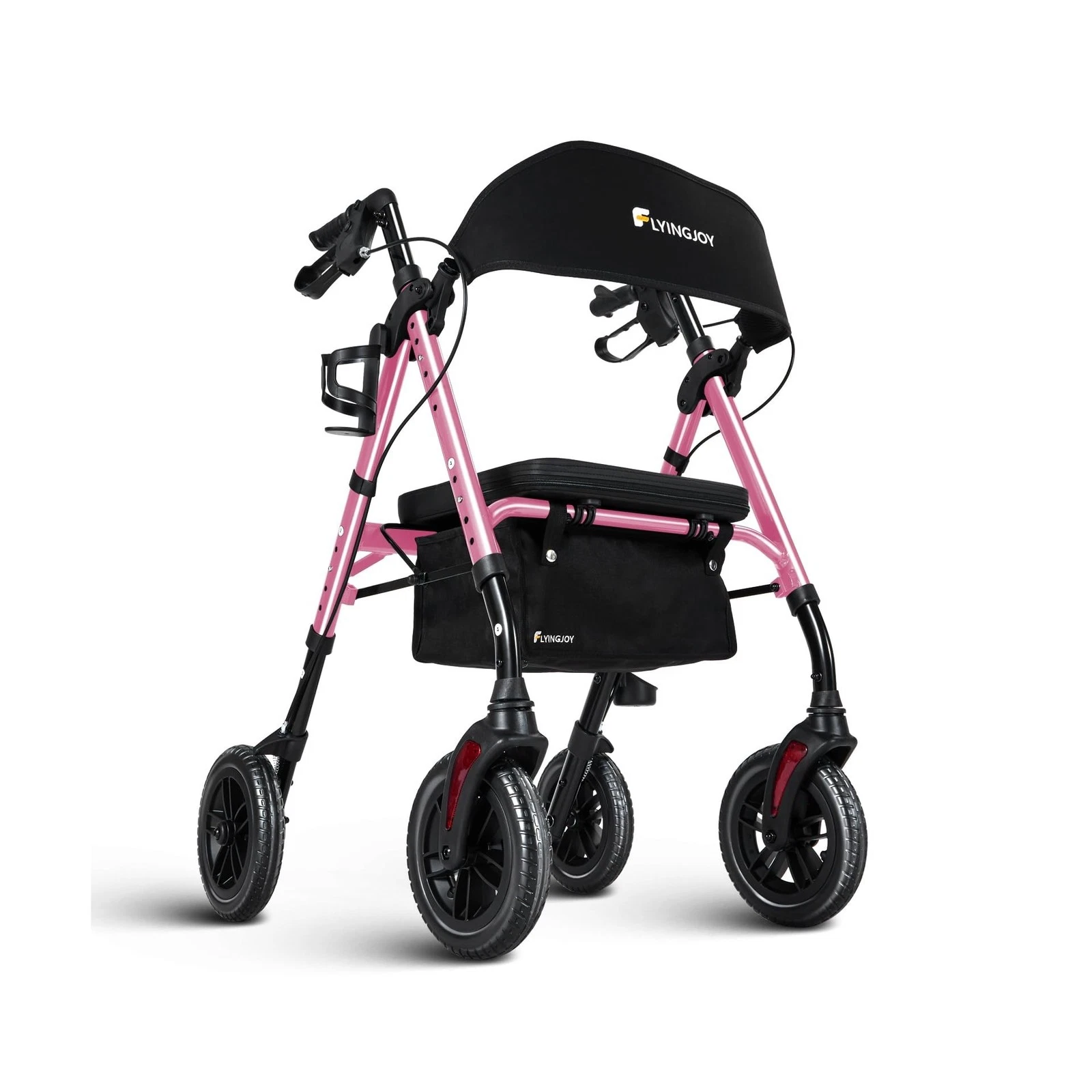 Rollator Walkers for Seniors, Foldable Rolling Walker with Ergonomic Seat, Ar...