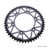 Kettenrad Teilung 520 ZäHne 51 Alu-Twinstar Kettenrad Hinten Grau JTX897.51GR