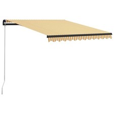 Manual Retractable AwningCanopy Outdoor Awning Folding Arm with LED vidaXL