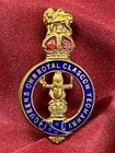 WW1/2 Queen's Own Royal Glasgow Yeomanry Enamel Sweetheart Brooch w/fixing