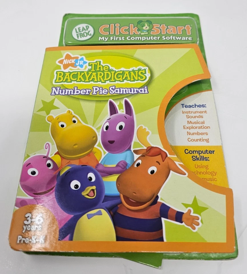 LeapFrog Click Start Game Lot Of 4 The Backyardigans Number Pie Samurai & More - Image 2 of 4
