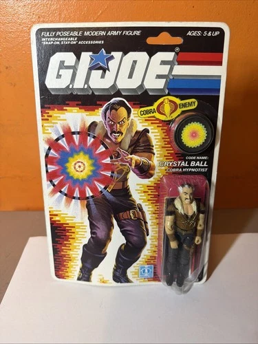 Crystal Ball G.I. Joe  W/ 34 Cardback 1987 Hasbro Vintage Action Figure MOC NEW