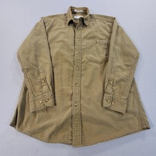 Orvis Plaid Button Down Shirt Men's Medium Green Cotton Long Sleeve Classic