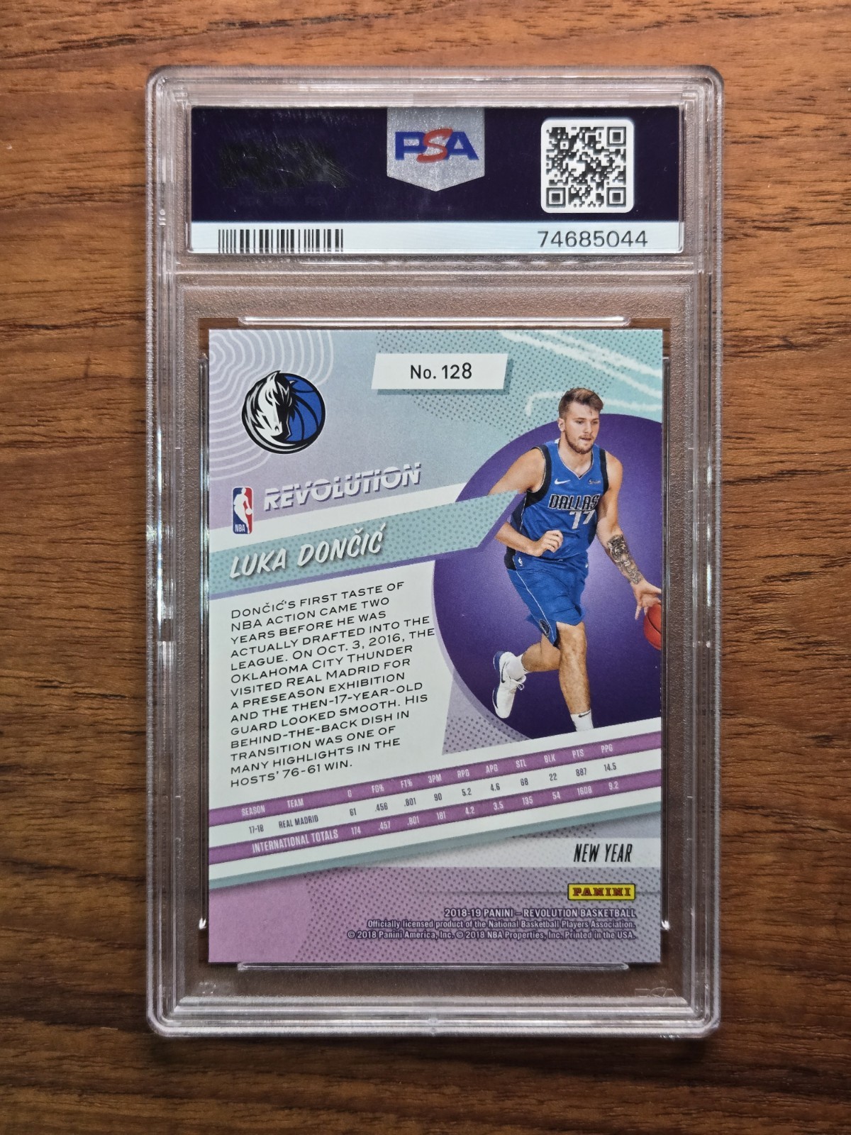 LUKA DONCIC 2018-19 Panini Revolution #128 Chinese New Year ROOKIE PSA 10 view 2