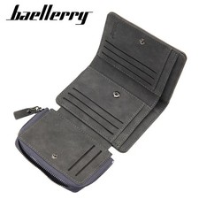 Baellerry Men Short Wallets Name Engraving Retro Card Holder Brand Male Purses Z