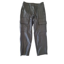 Commando Black Faux Leather Cargo Pants High Rise Straight Leg Womens XS