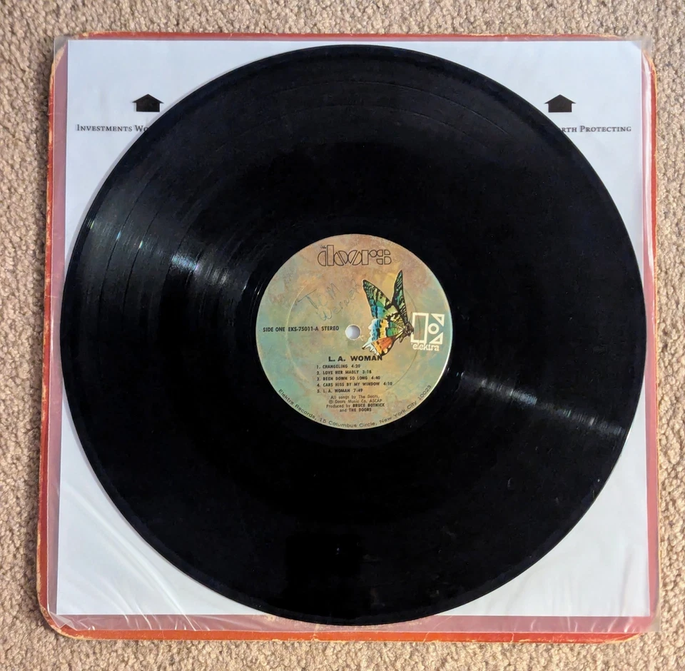 THE DOORS LA WOMAN 1971 LP VINYL  LP ELEKTRA  - Image 3 of 4