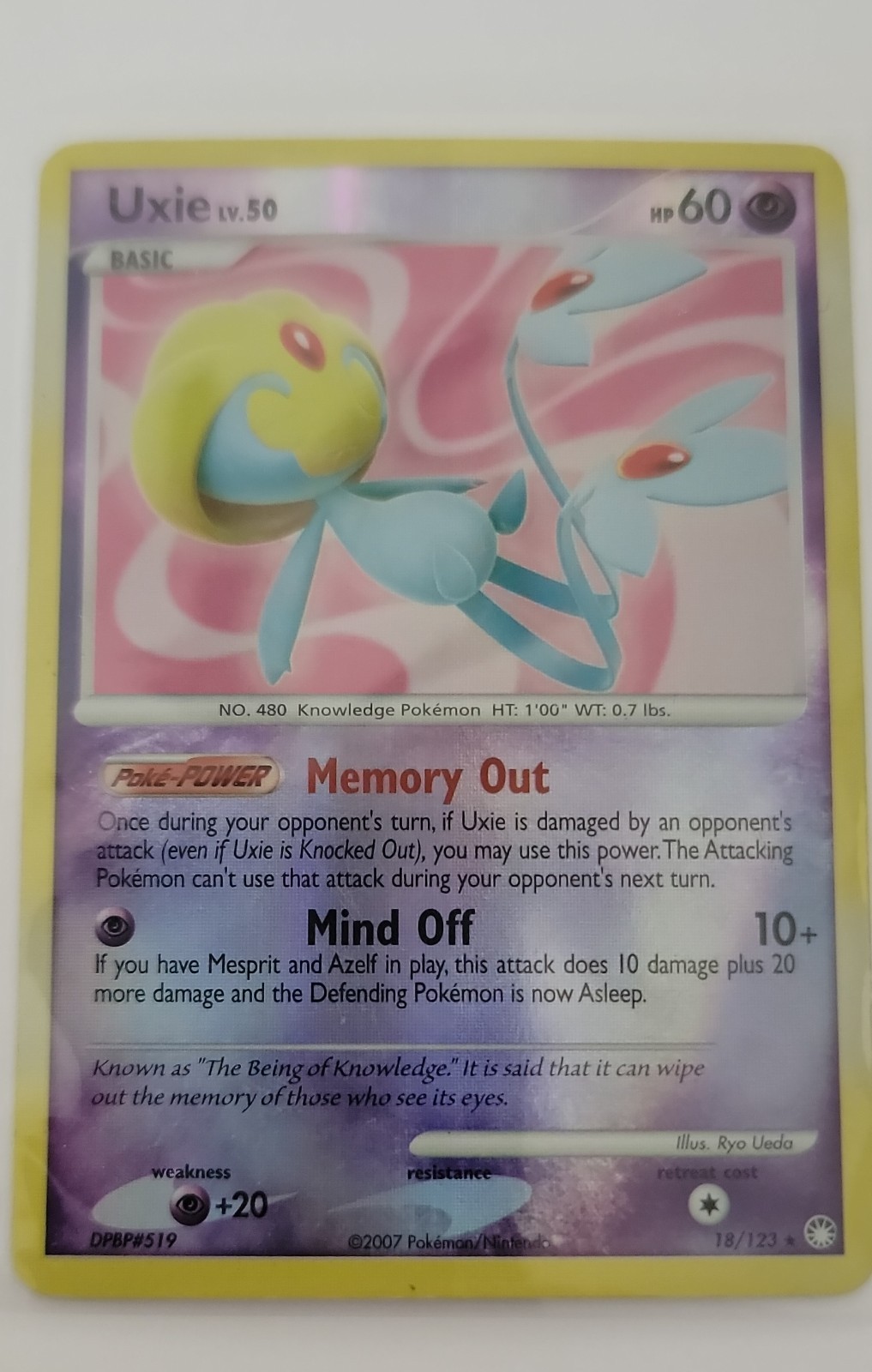 Uxie 18/123 Mysterious Treasures Reverse Holo