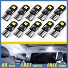 10pcs T10 194 168 W5W LED Dome License Side Marker Light Bulbs 6500K Super White