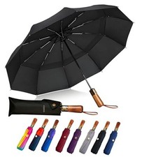 49/54/62 Inch Windproof Golf Umbrella - Automatic Open/Close, 49 Inch Black
