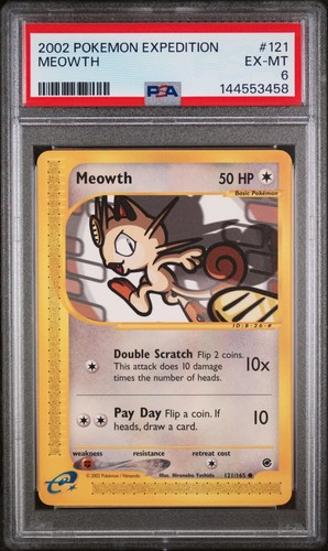 Meowth graded PSA 6 for sale on eBay