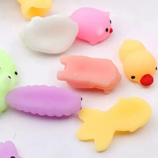 20pcs Mini Soft Rubber Animal Stress Relief Squishy Toys Party Gift Set Kit