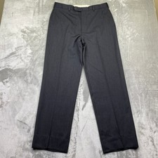 Brooks Brothers Madison Mens Gray Wool Dress Pants Sz 35 Fits 33.5" Preppy