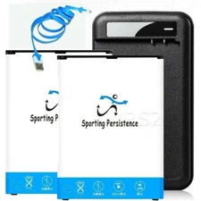 New 2x 4670mAh Battery USB/AC Charger USB Cable F LG Stylo 3 LTE L83BL Tracfone