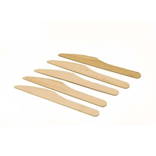 Image of Pack of 100 Wooden Biodegradable Compostable Disposable Knives (11cm) For Party