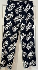 Dunder Mifflin The Office Pajama Pants Bottoms Navy  White Drawstring Waist L