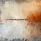 Neutral & Rust Abstract Oil Modern Style Painted Canvas Wall Art Picture Print