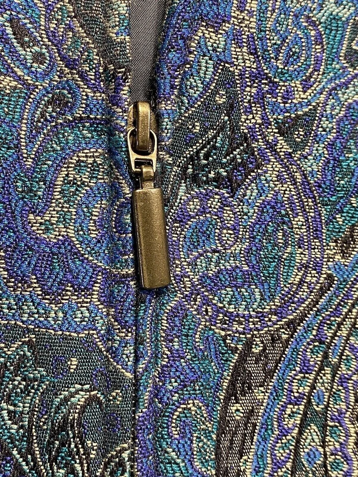 Chaqueta Múltiples Mujeres Grande Azul Púrpura Negro Cachemira Suroeste Vibrante Boho Foto 3 de 4