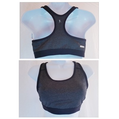 New DANSKIN NOW Women's S Small 4-6 DriMore Racerback Gray Sports Bra