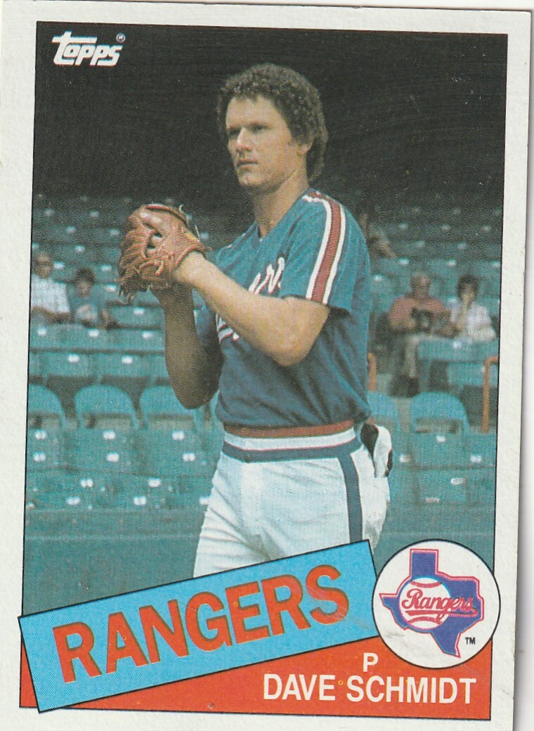 FREE SHIPPING-MINT-1985 Topps Dave Schmidt #313 PLUS RANGERS BONUS CARDS