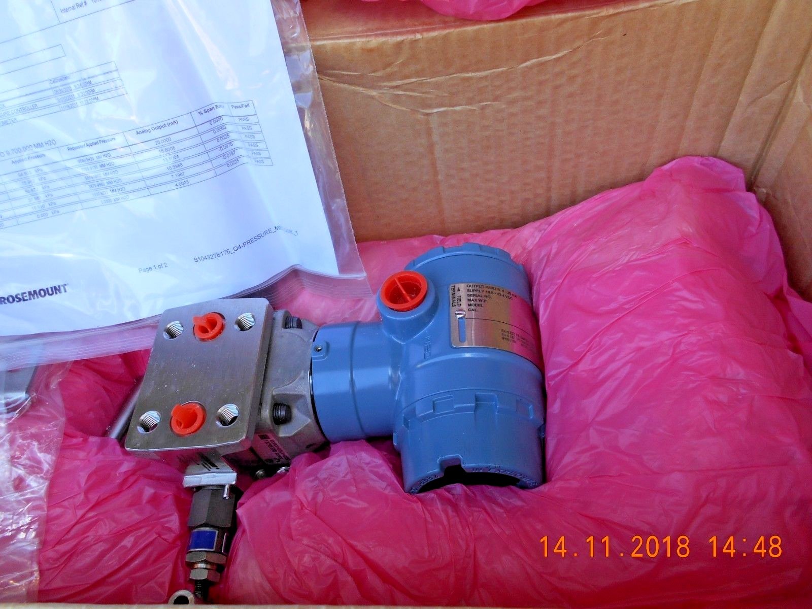 EMERSON ROSEMOUNT 2051CD 3A02A1BS5E7M5Q4 PRESSURE TRANSMITTER NEW IN