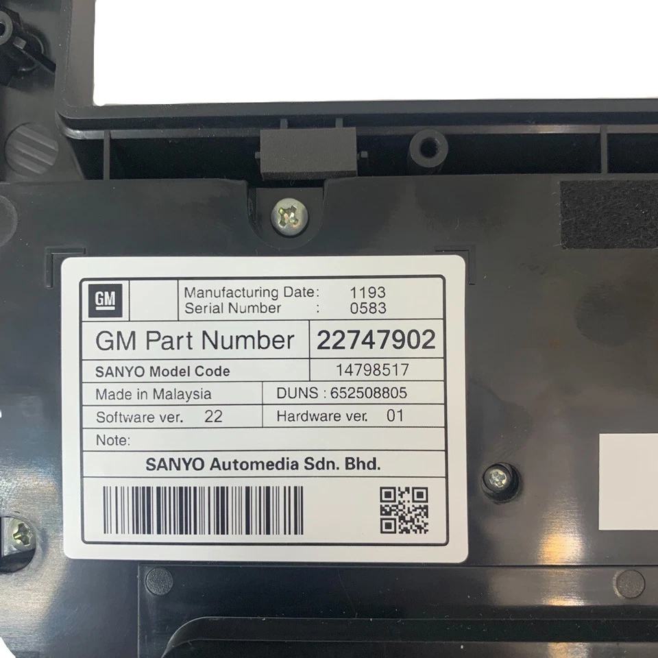 GM Media/AC Control 2011-2012 Saab 9-4X OEM 22747902 - Image 4 of 4