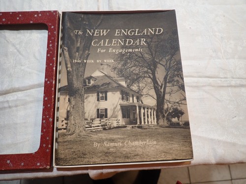 Vintage 1946 New England Calendar Datebook Journal NEW in box Hastings House - Picture 3 of 9