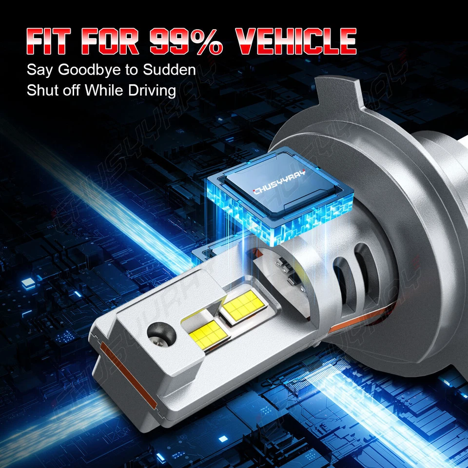 Par de faros redondos de 7 pulgadas de haz alto bajo 6000 k para GMC C15/C25 C35 1975-1978 Foto 4 de 4