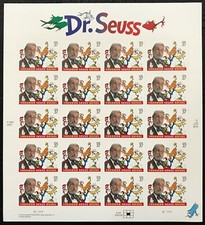 2004 Scott #3835 - 37¢ - THEODOR DR. SEUSS GEISEL - Sheet of 20, Mint NH