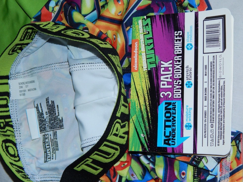 Ropa Interior TMNT Niños Talla 10 Grande Adolescente Mutante Tortugas Ninja NUEVO Calzoncillos Boxer Foto 3 de 4