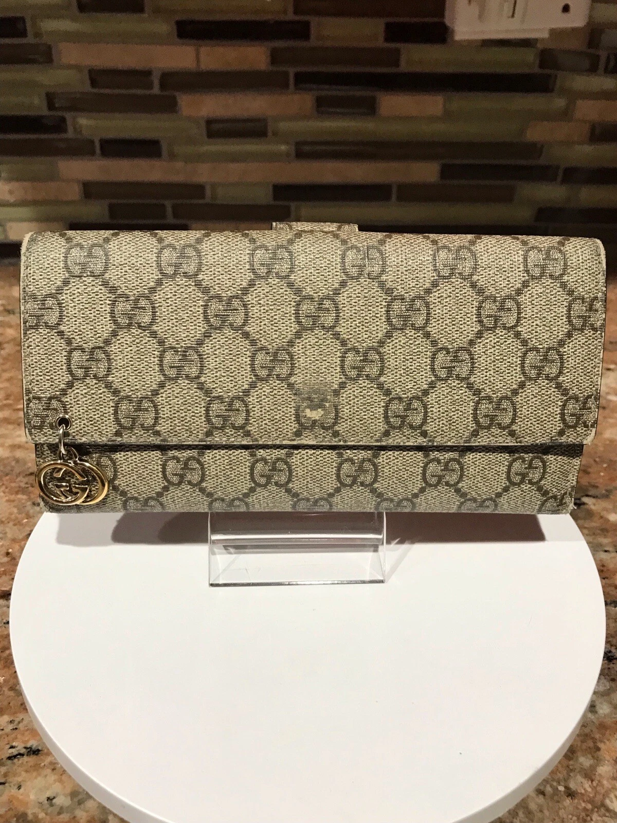 Portafoglio Continentale Lungo Firmato Gucci GG Charm