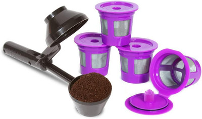 2-Item Bundle: 4-Pack Cafe save Reusable K Cup Coffee Filters + Ez-Scoop 2 Tb...