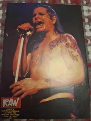 Vintage OZZY OSBOURNE 1992 / ASPHALT BALLET A4 POSTER RAW MAGAZINE CLIPPING 