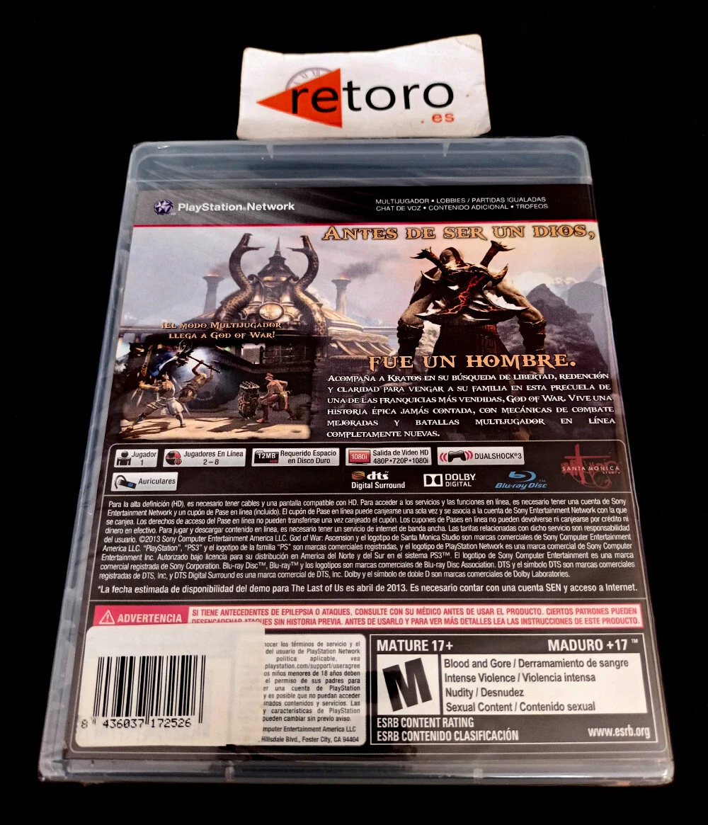 GOD OF WAR ASCENSION Sony Playstation 3 PS3 Play3 PAL-España Nuevo NEW Sealed