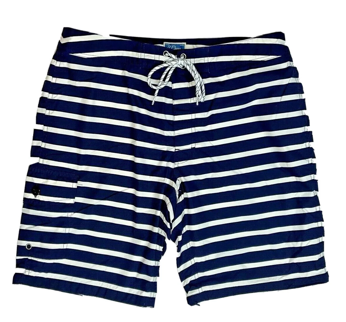 Blue striped store swim shorts
