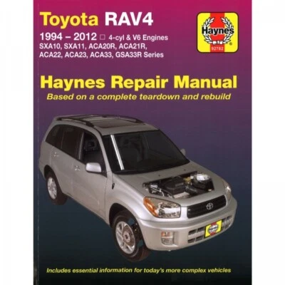 HAYNES PUBLISHING Toyota RAV4 (1994-2012) 4 cil. V6 SXA10 SXA11 ACA20R manual de taller Haynes