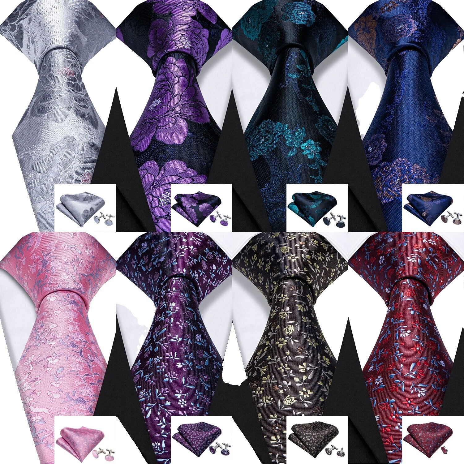 Christmas Solid 100% Silk Ties for Men