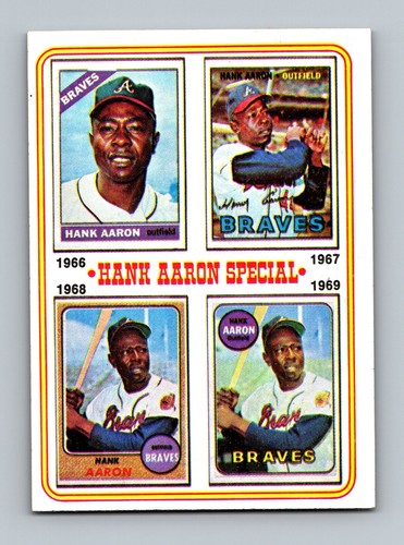 1974 Topps #5 Hank Aaron Special EXMT-NM Vintage HOF Baseball Card