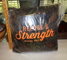 The BELOVED Embossed Life Refuge Camo Psalm 46: 1 Pillow/Strap Pocket Cell Phone