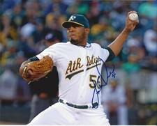 Fernando Abad autographed 8x10 Oakland Athletics Free Shipping #S861