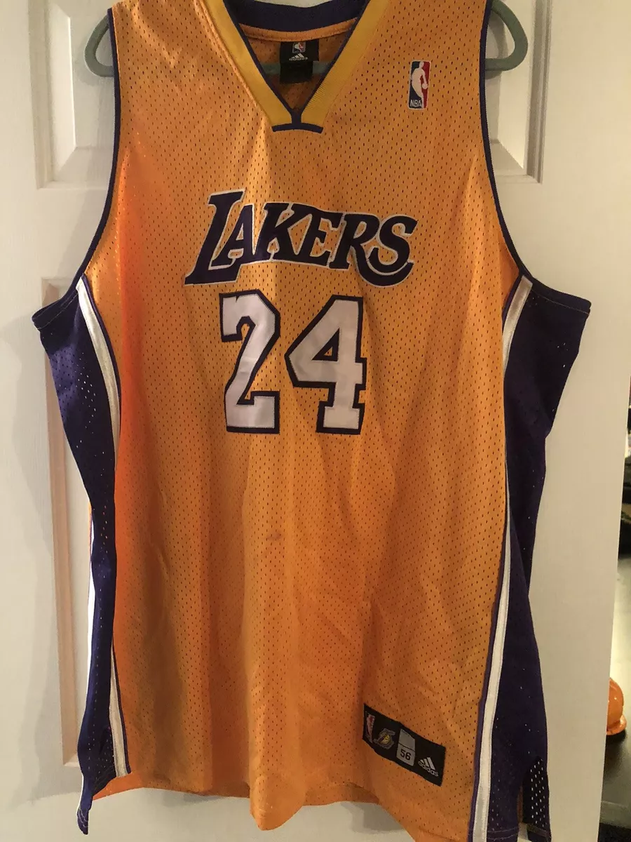 Adidas Authentic KOBE BRYANT #24 Los Angeles LA Lakers Jersey Size 56  basketball