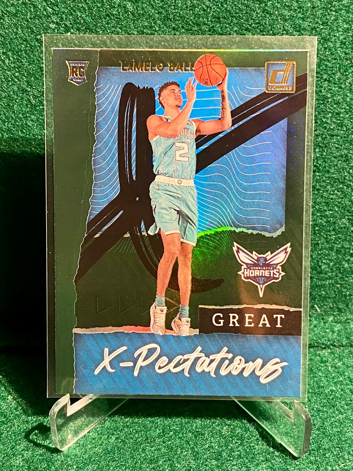 2020-21 Panini Donruss LAMELO BALL Green Flood Great Xpectations Rookie RC #3