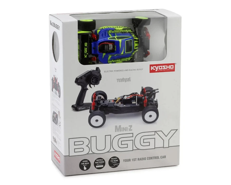 Kyosho MB-010 Mini-Z Inferno MP9 Eléctrico 4x4 Micro Buggy Juego de Preparación (Azul/Amarillo) Foto 4 de 4